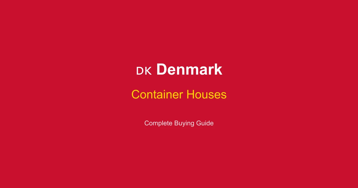 Container Houses in Denmark: Price Guide 2026