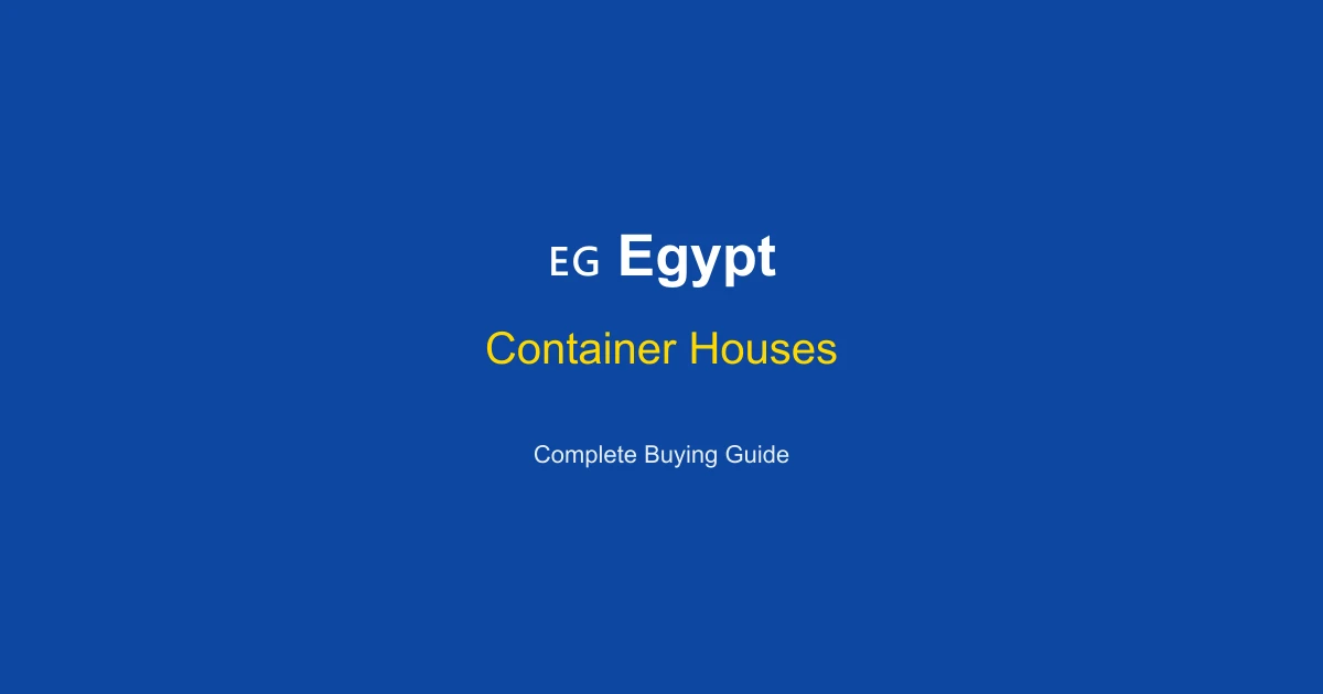 Container Houses in Egypt: Price Guide 2026