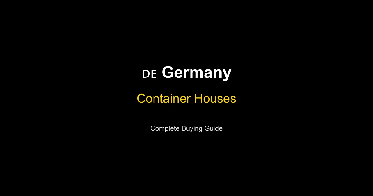 Container Houses in Germany: Price Guide 2026