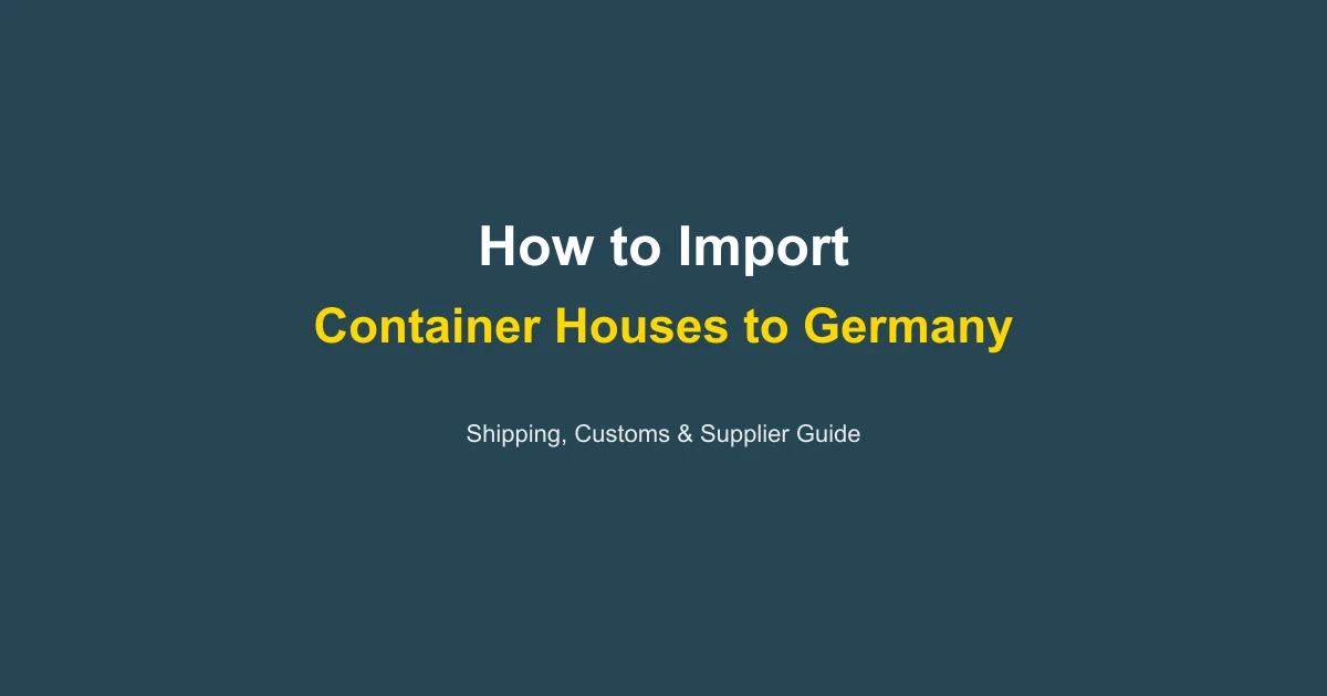 Container House Regulations in Germany & the EU: BauGB, Building Classes