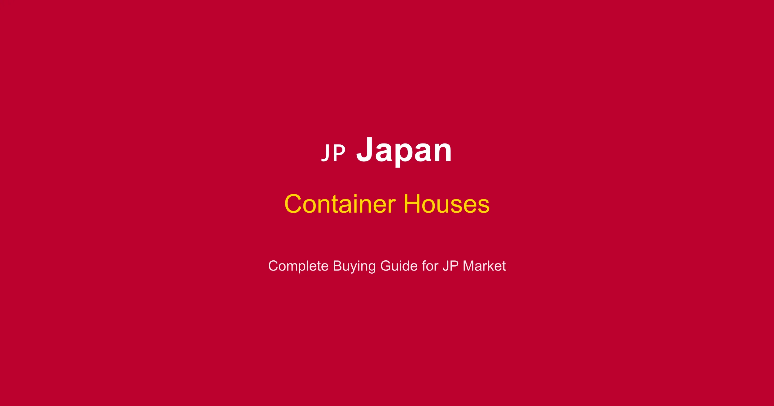 Japanese Container House: Price Guide for Japan 2026