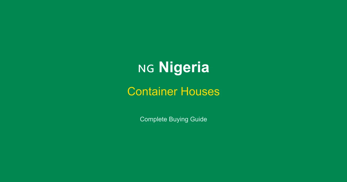 Container Houses in Nigeria: Price Guide 2026