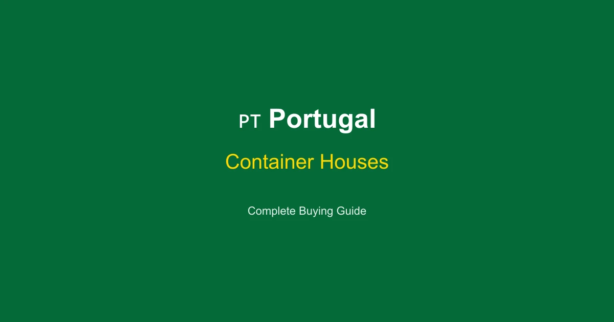 Container Houses in Portugal: Price Guide 2026