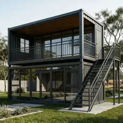 20ft Double Glazing Glass Curtain Wall Sunroom with Terrace