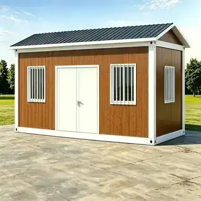 20ft Wood Grain Gable Roof Container House