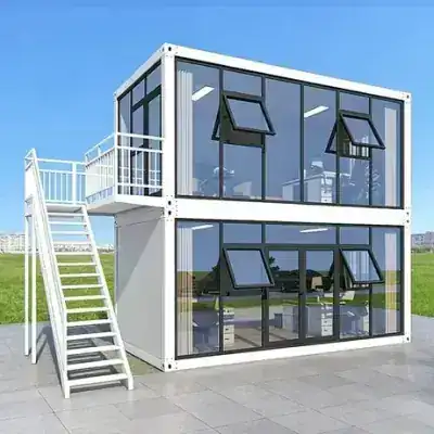 Two Room Standard White Double Glazing Glass Curtain Wall Sunroom